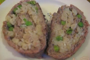 фото рецепта Мясной рулет с макаронами