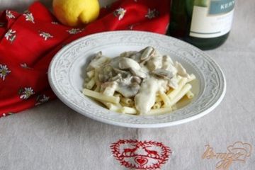 фото рецепта Geschnetzeltes Züricher Art Куриное гешнетцельтес по-цюрихски