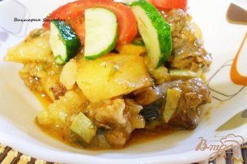 фото рецепта Рагу из овощей с колбасками