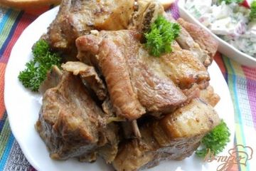 фото рецепта Свиные ребра тушеные