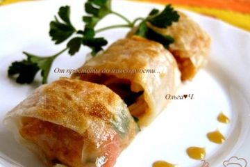фото рецепта Спринг-роллы с овощами, кус-кусом и зеленью