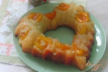 фото рецепта Перевернутый пирог с абрикосами