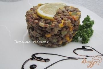 фото рецепта Гарнир из зеленой чечевицы