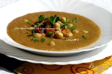 фото рецепта Пряный суп с нутом, овощами и тмином