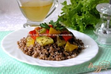 фото рецепта Рататуй на пару с прованскими травами и гречкой
