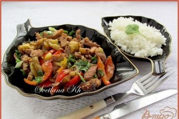 фото рецепта Баклажаны с курицей по-пекински