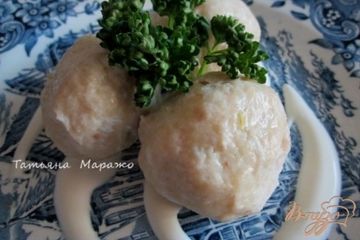 фото рецепта Куриные тефтельки с яблоком и крупой