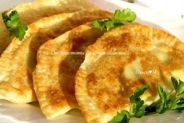фото рецепта Чебуреки с картофелем и зеленью