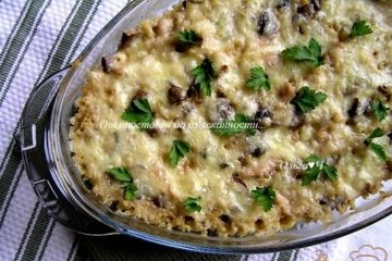 фото рецепта Кассероль с курицей, грибами и булгуром