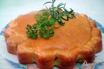 фото рецепта Заливной пирог с грибами