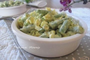 фото рецепта Яичный салат со стручковой фасолью