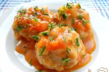 фото рецепта Тефтели куриные с капустой