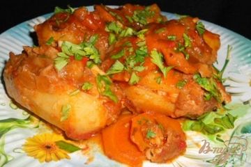 фото рецепта Картофель фаршированный мясом - Мафрум