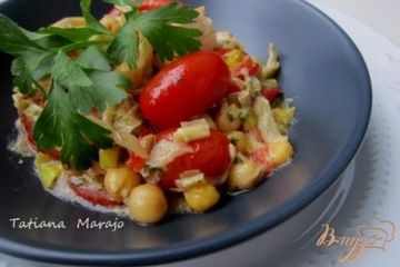 фото рецепта Рагу из куриной грудки и гороха нут