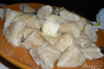 фото рецепта Вареники ленивые с цельнозерновой мукой