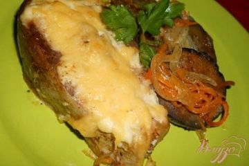 фото рецепта Толстолобик запеченный с овощами и сыром