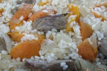 фото рецепта Рис с мясом и абрикосами