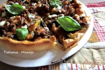 фото рецепта Тарт-пицца с овощами и сардинами