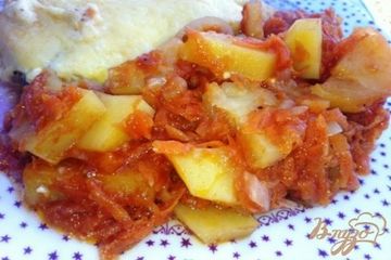 фото рецепта Тушеная картошечка с овощами.