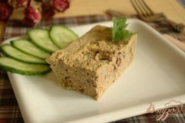 фото рецепта Пудинг из куриной печени с шампиньонами