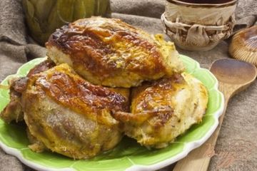 фото рецепта Запеченая курица, маринованная в кефире