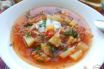 фото рецепта Борщ без мяса