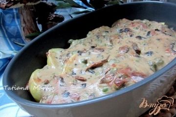фото рецепта Запеканка из картофеля под грибным соусом