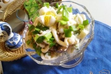 фото рецепта Картофельный салат с шампиньонами