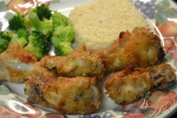 фото рецепта Хрустящие куриные крылышки в сливочном масле