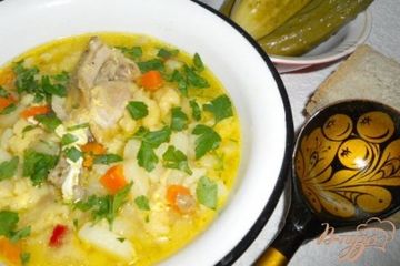 фото рецепта Суп деревенский с курицей