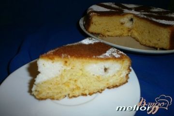 фото рецепта Апельсиновый пирог с творогом и шоколадом