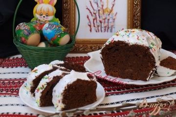 фото рецепта Пасхальный шоколадный кекс с цукатами