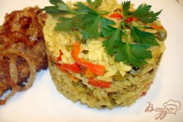 фото рецепта Рис карри с овощами