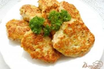 фото рецепта Оладьи из курицы и овощей