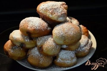 фото рецепта Донаты с малиновым джемом
