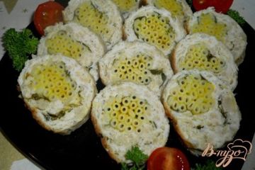 фото рецепта Куриная «колбаса» с макаронами