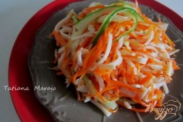 фото рецепта Морковный салат с куриной нарезкой