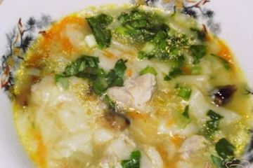 фото рецепта Суп-лапша с грибами и мясом