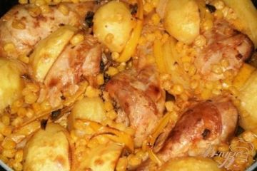 фото рецепта Куриные голени запеченные с овощами