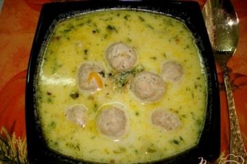 фото рецепта Суп с фрикадельками и сыром