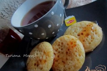 фото рецепта Апельсиновые крампеты (Crumpets)