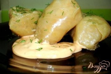 фото рецепта Голубцы с фаршем и морожеными грибами