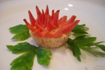 фото рецепта Закусочный колбасный цветок