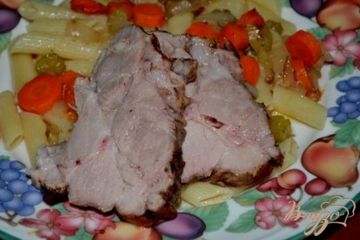 фото рецепта Тушеное мясо с чесноком