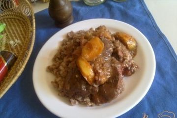 фото рецепта Нежная куриная печень с яблоками