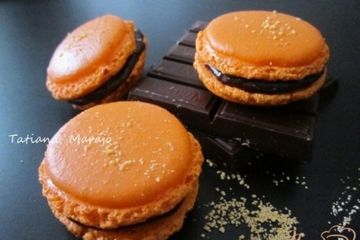 фото рецепта Апельсиновые макарон с шоколадным ганашем