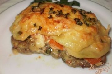 фото рецепта Мясо запеченное в духовке с картофелем