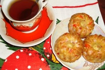 фото рецепта Закусочные кексы с ветчиной и перцем