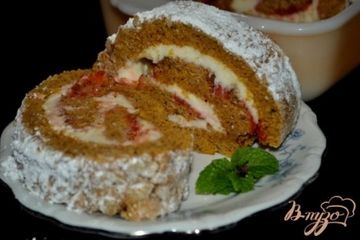 фото рецепта Тыквенный рулет