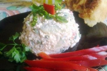 фото рецепта Закуска из творога с овощами.
